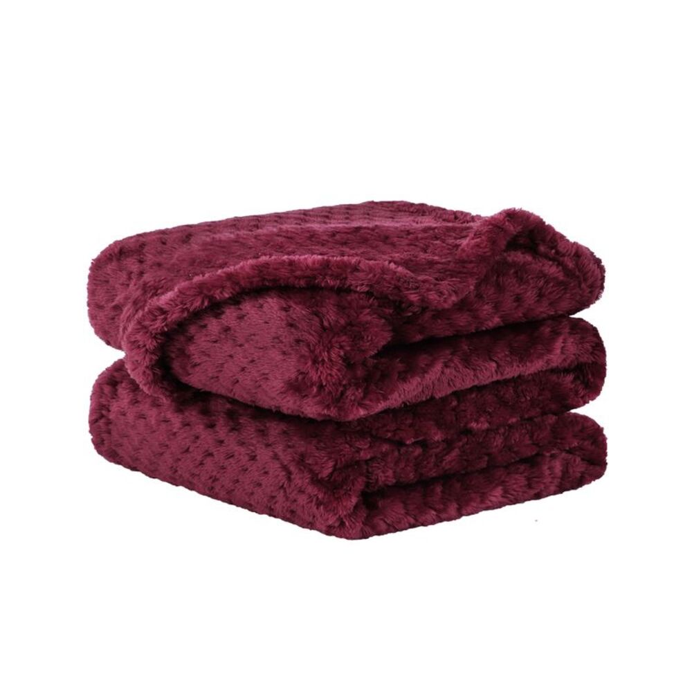Flannel Fleece Bed Blankets Soft Microfiber Solid Blankets